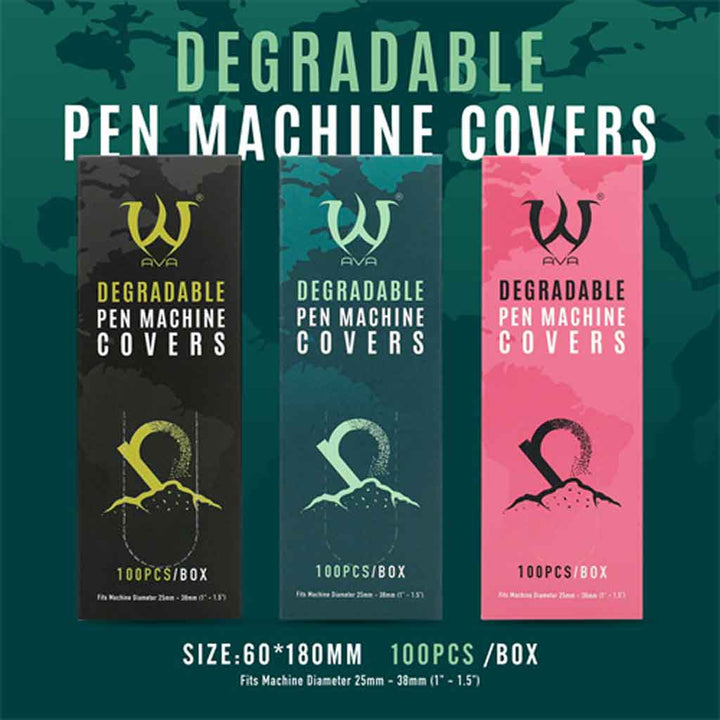 ECO-Friendly Pen Machine Covers Green 60mm x 180mm 100 pcs