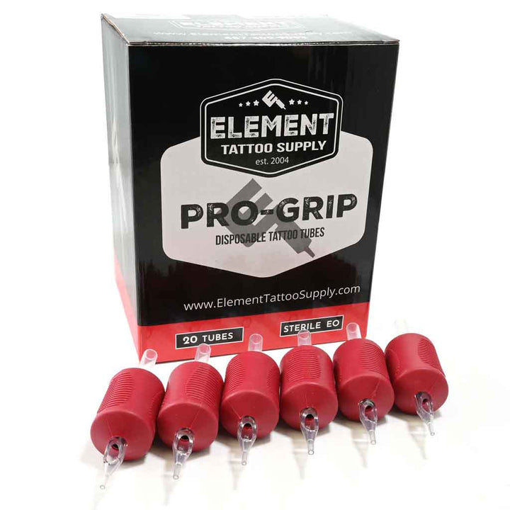 PRO-GRIP Disposable Tattoo Tubes Round Tip 1.25" Grip Box of 20