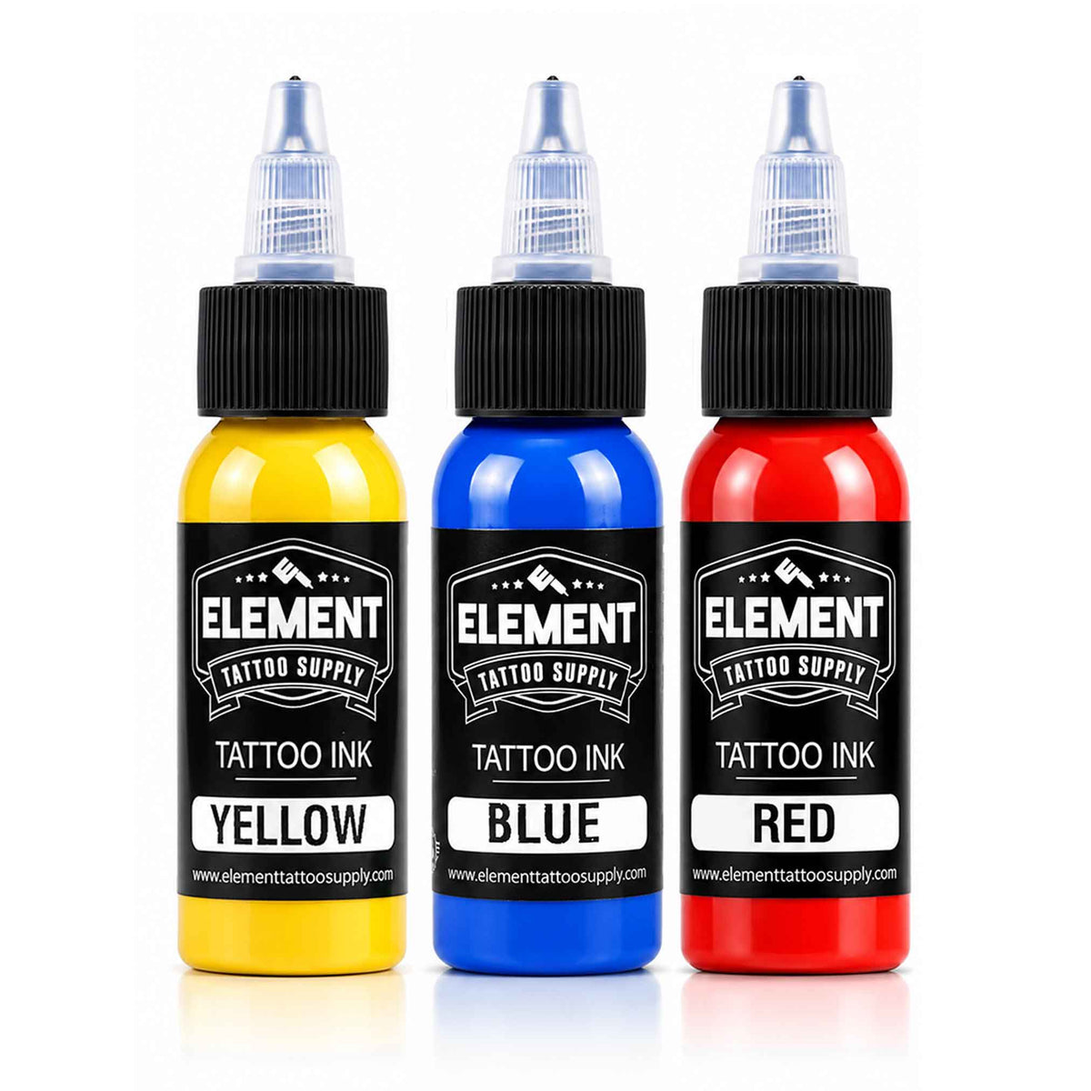 Tattoo Inks Set of 3 colors yellow blue red element tattoo ink