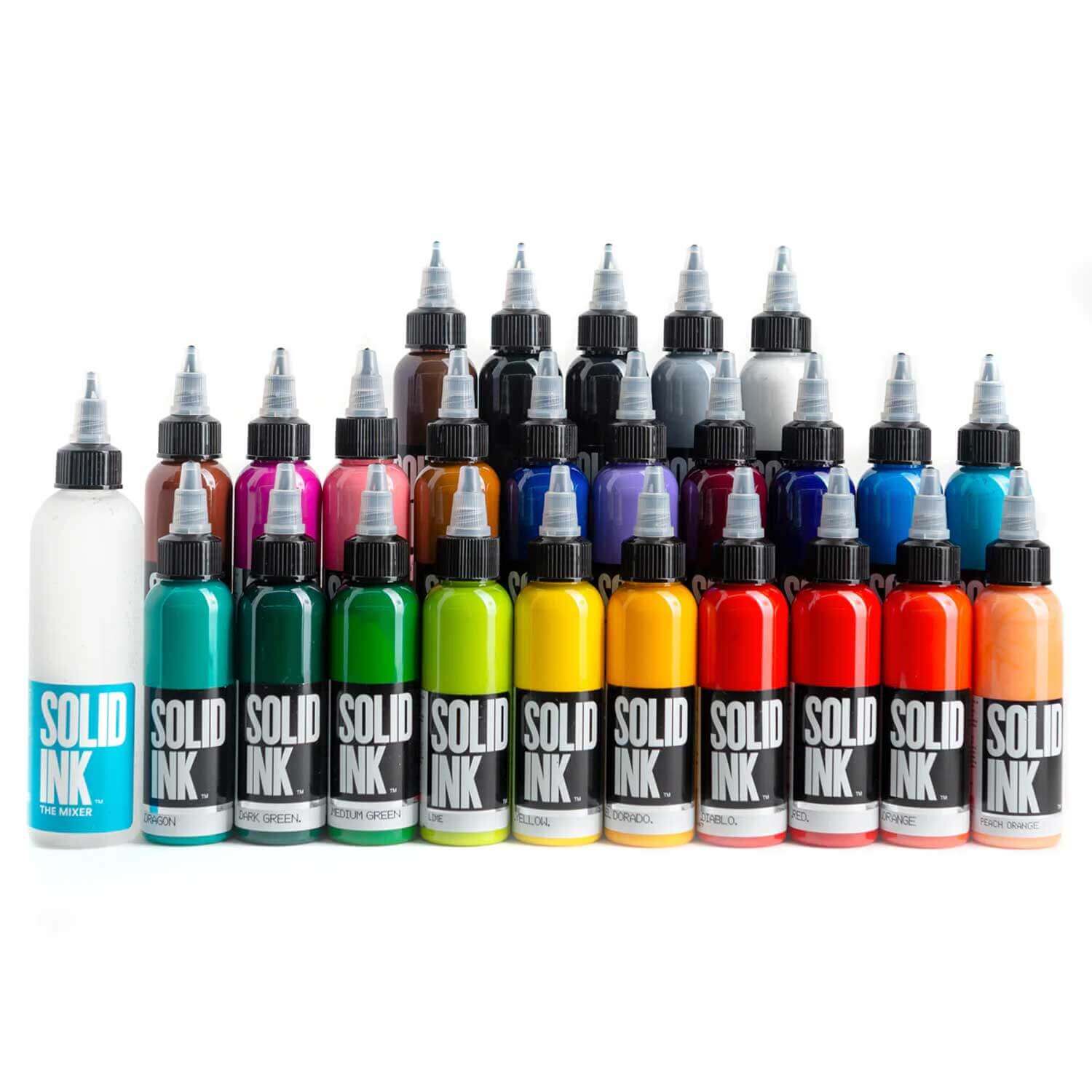 25 Color Set, 1 oz. | Solid Ink – Element Tattoo Supply