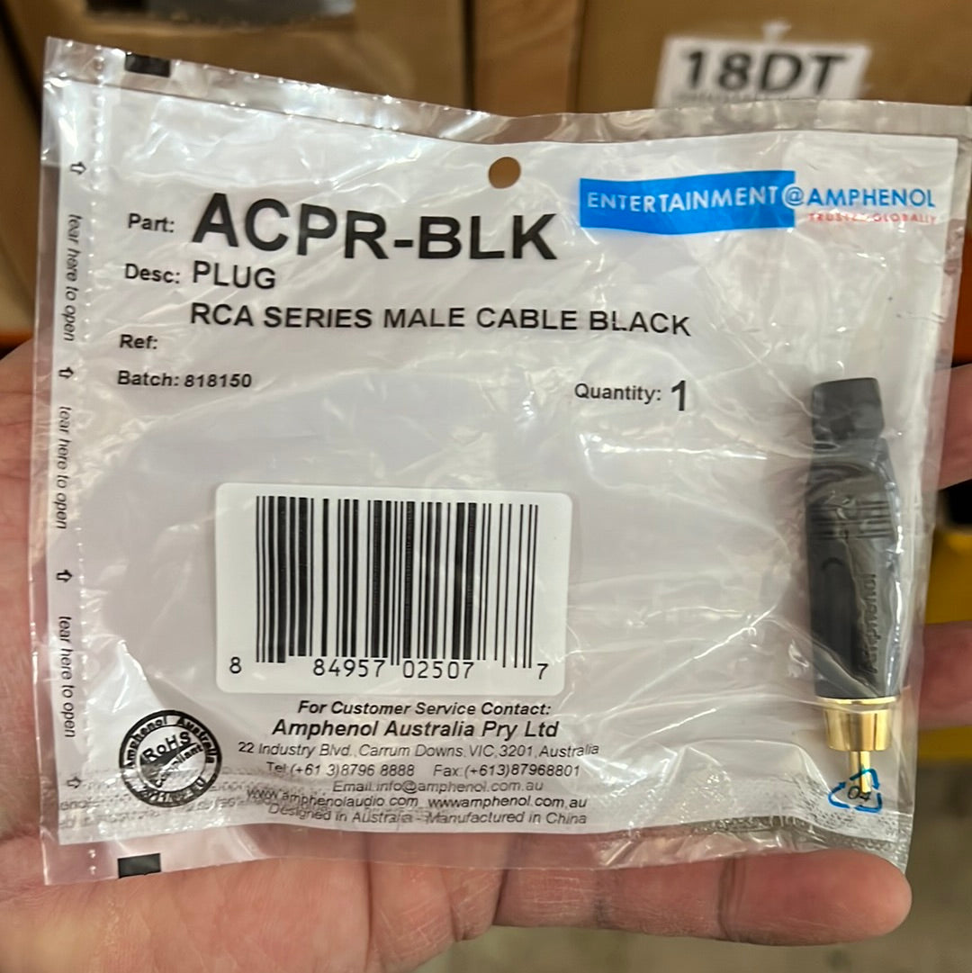 RCA Series Male Cable Black
