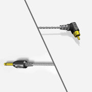 Premium Lightweight 90 Degree Angled RCA Cord, Grey - Bishop Tattoo Supply