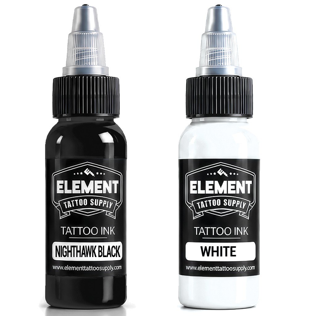 Black and White Tattoo Ink Set | Element Ink