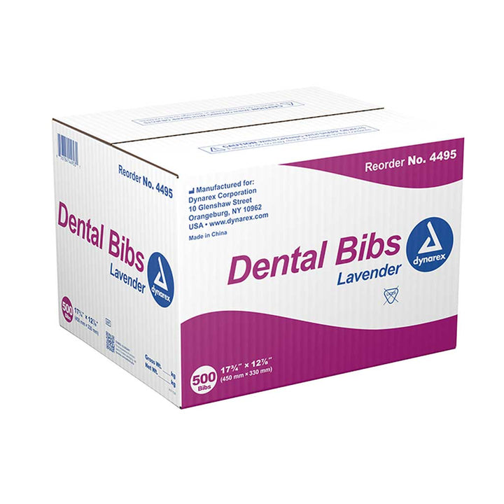Dental Bibs, Lavender Dynarex