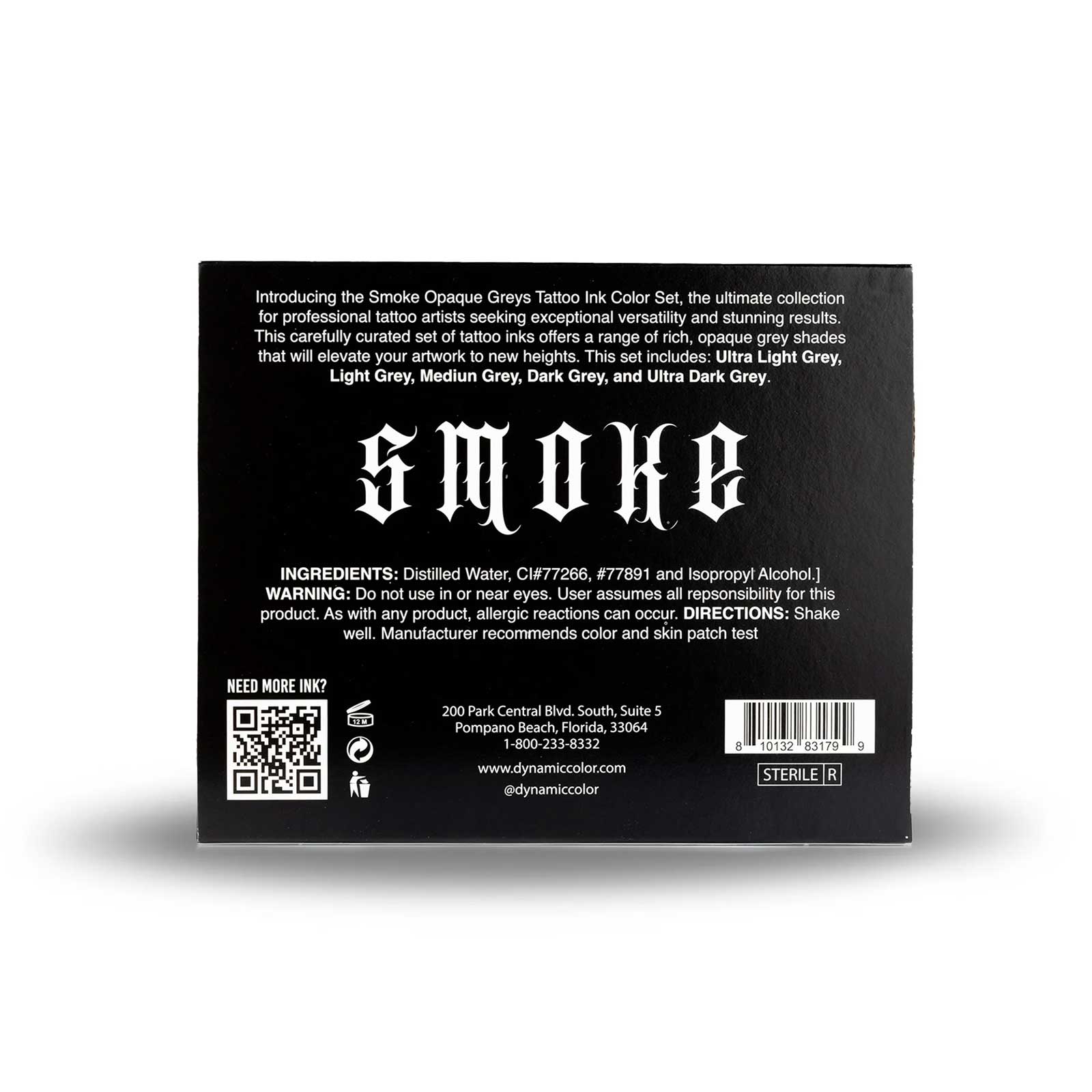 Dynamic Smoke Opaque Grey Set - Element Tattoo Supply