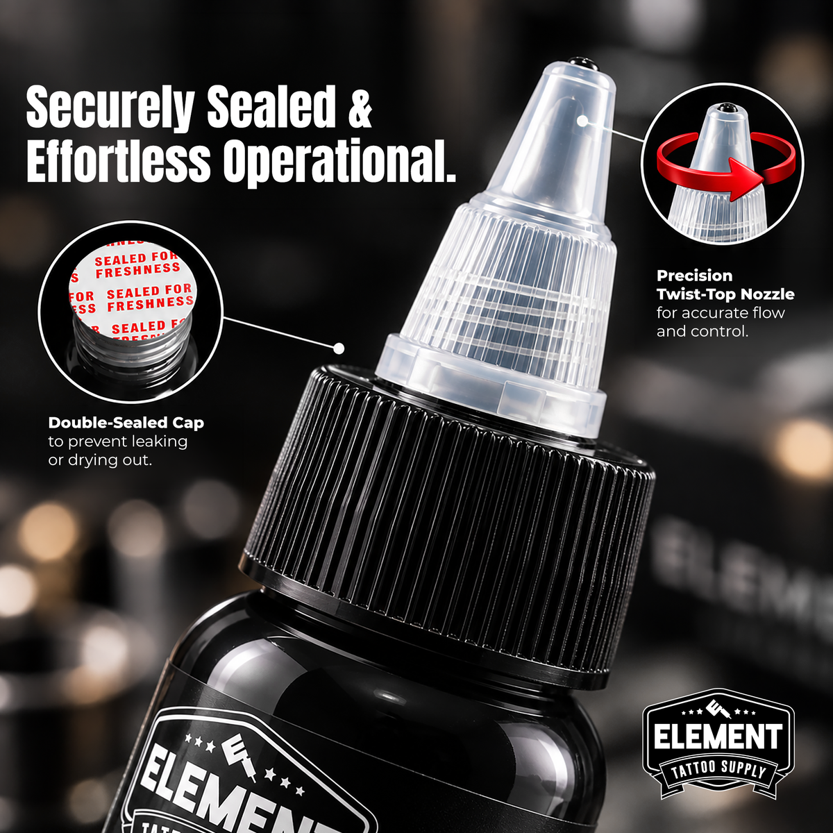 Nighthawk Black Tattoo Ink by Element Tattoo Supply