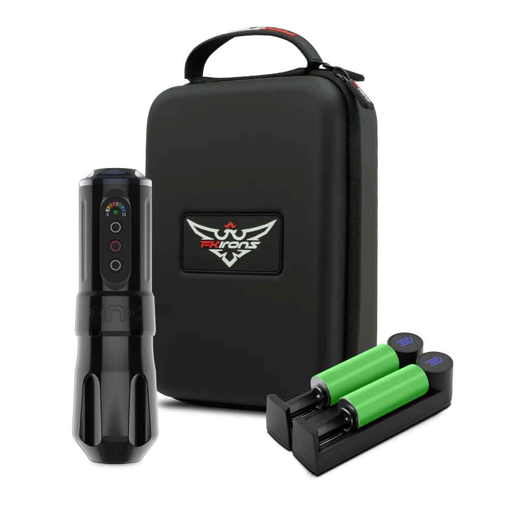 FK Irons One Charcoal with Drop in Battery 4mm Stroke - Element Tattoo Supply