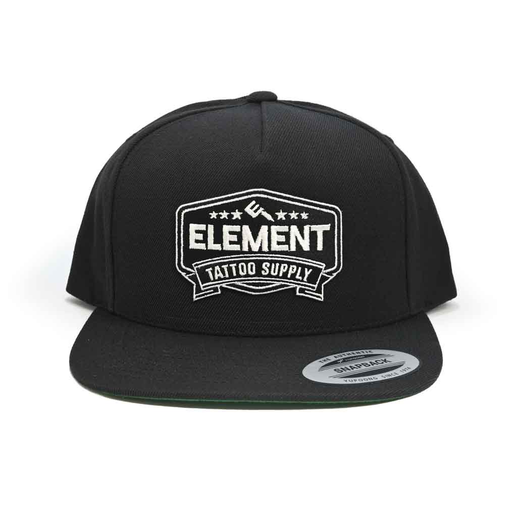 Element Snapback Cap - Black W/ Black Logo
