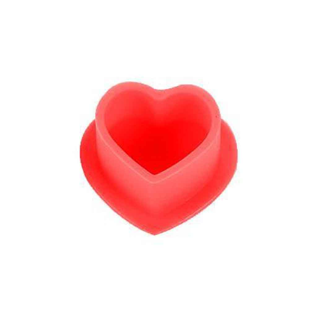Heart Shaped Silicone Tattoo Ink Cups Red 200pcs - Element Tattoo Supply