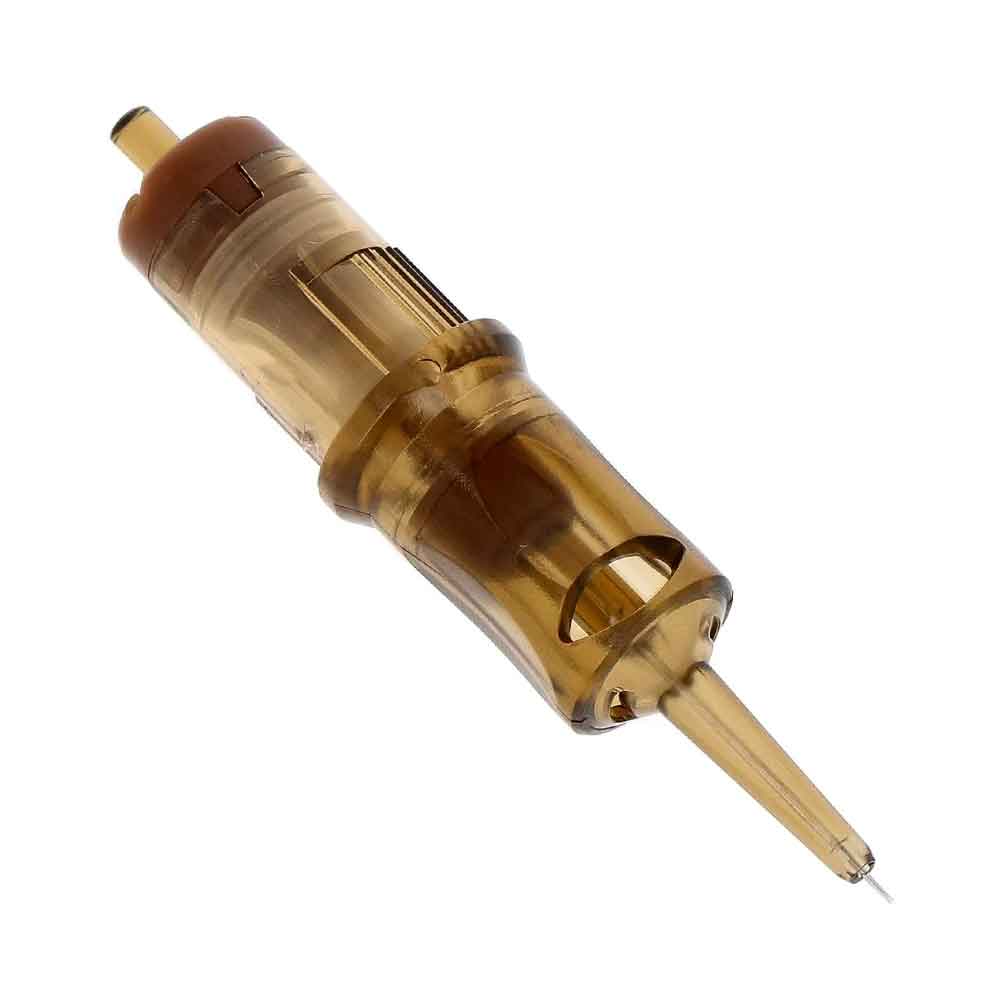 Brown tattoo machine pen on a white background