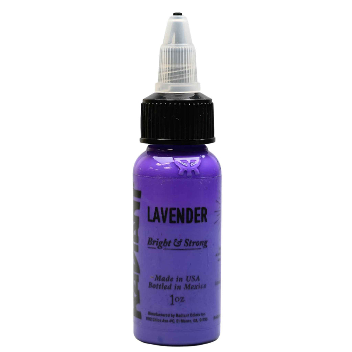 Radiant Tattoo Ink Lavender front view of tattoo ink bottle