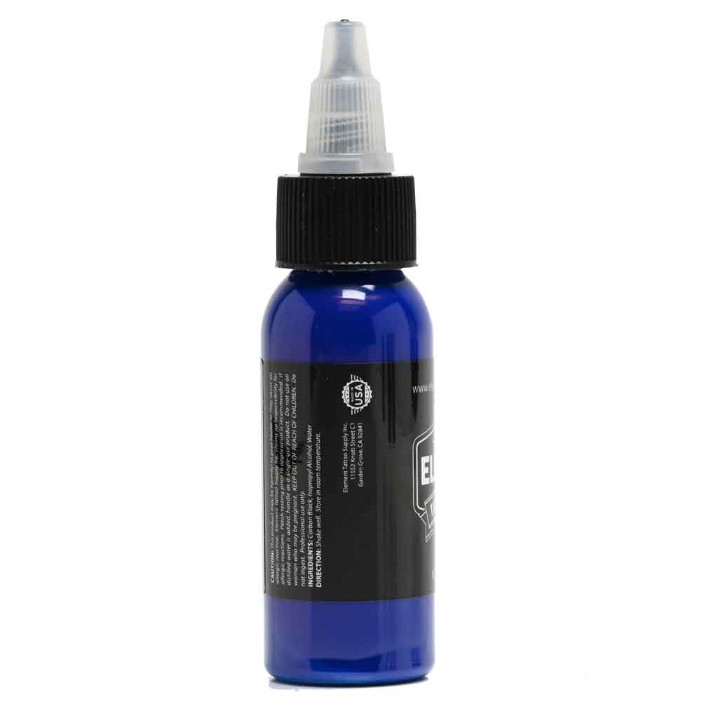 Tattoo Ink color Nautical Blue 1oz bottle side view