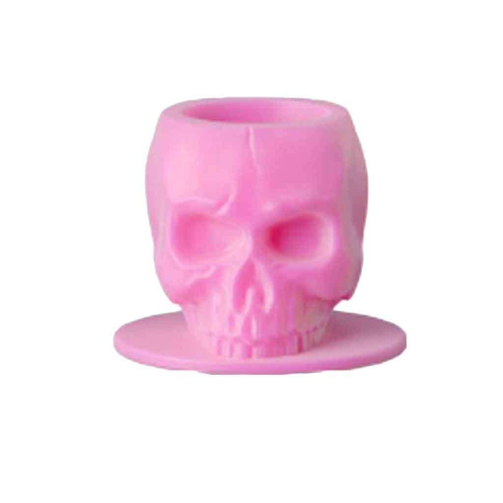 Skull Silicone Tattoo Ink Cups Pink 200pcs - Element Tattoo Supply