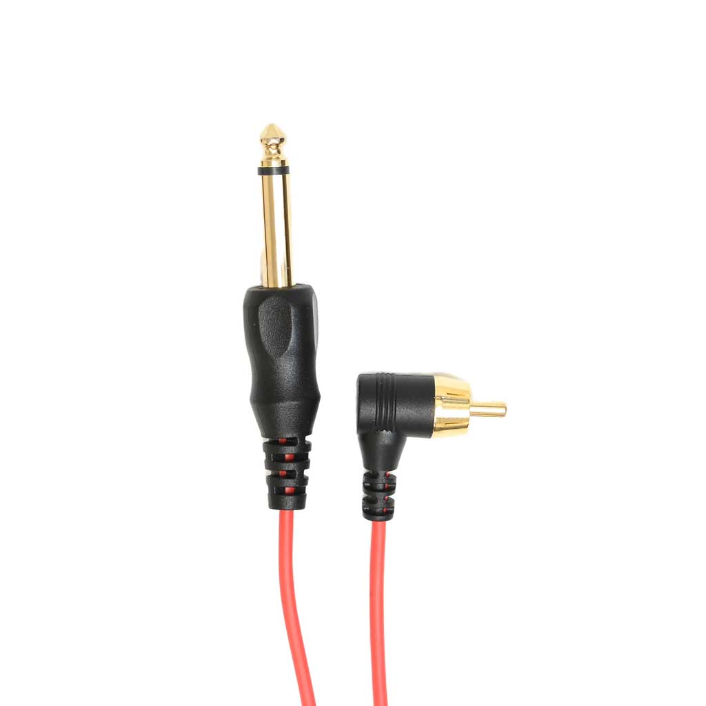 AVA RCA Cable for Tattoo Machine Angled 6 ft. Red