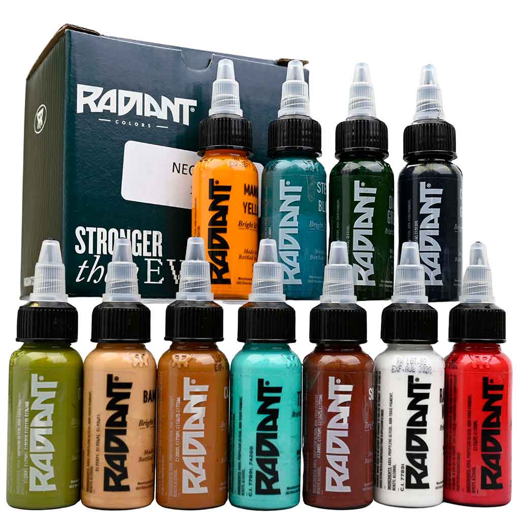 Radiant Color Ink Radiant Ink 11 Color Neo Traditional Set 1 oz – Element Tattoo Supply