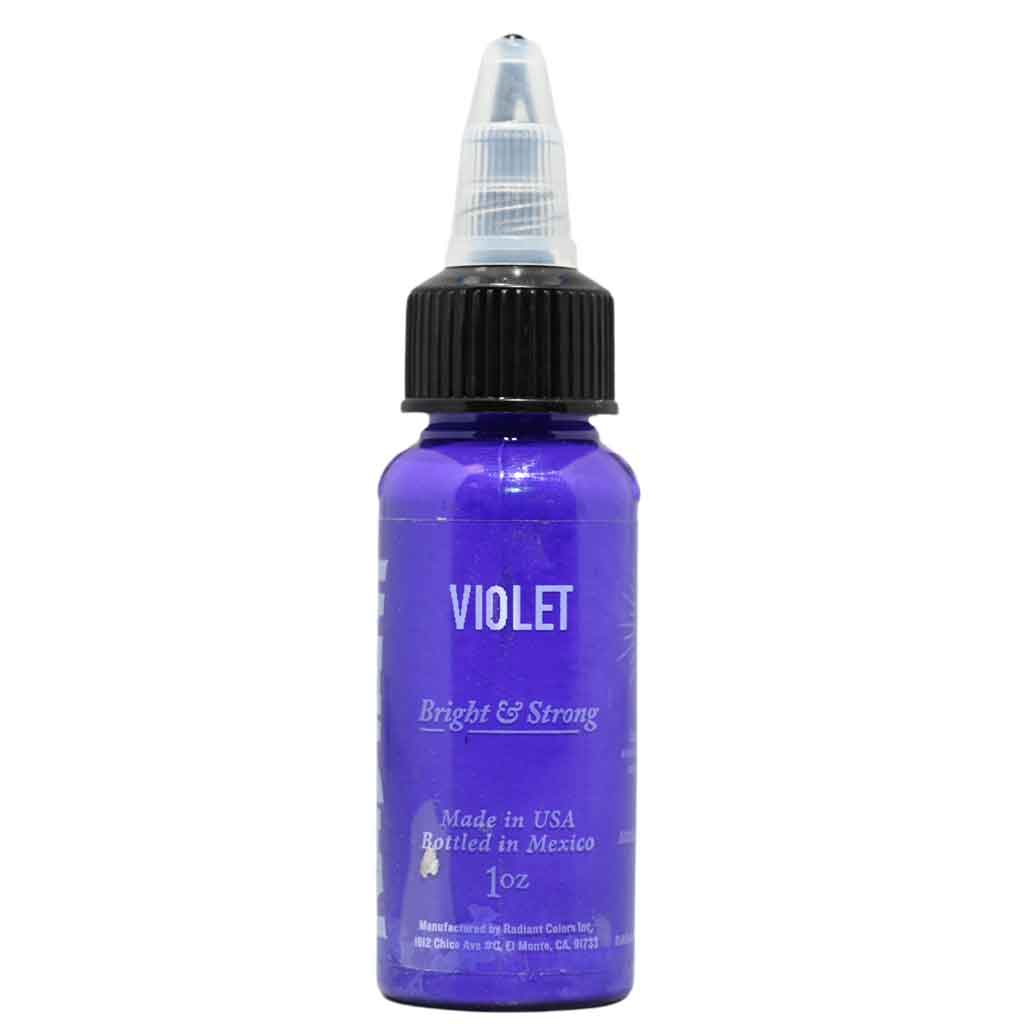 Bottle of Radiant Tattoo Ink the color Violet