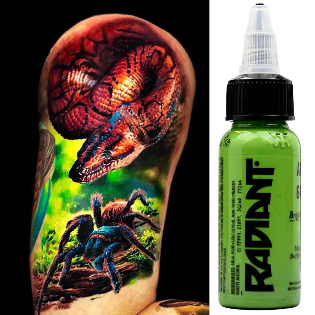 Green ink tattoo | Orangetattooshop.com