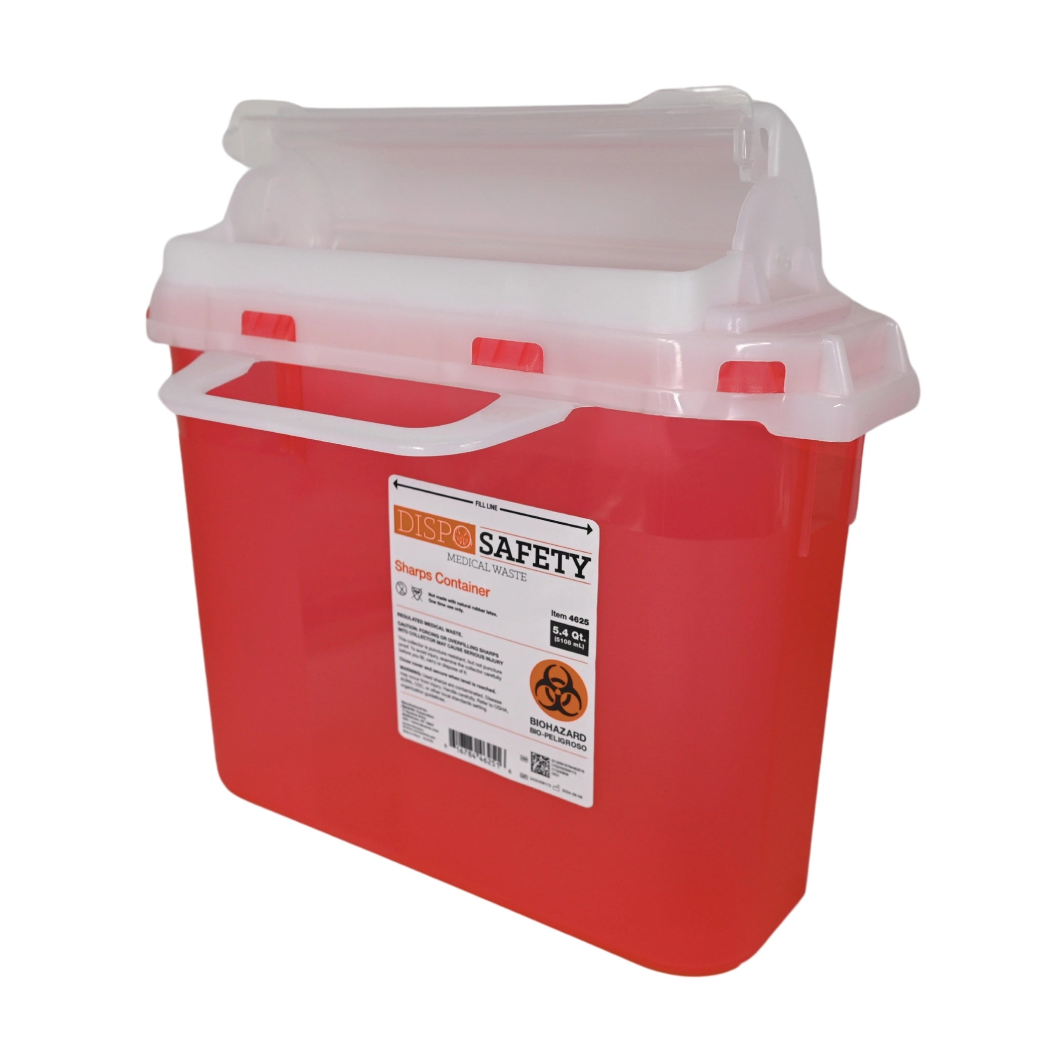 Sharps Container, 5.4 Quart Dynarex