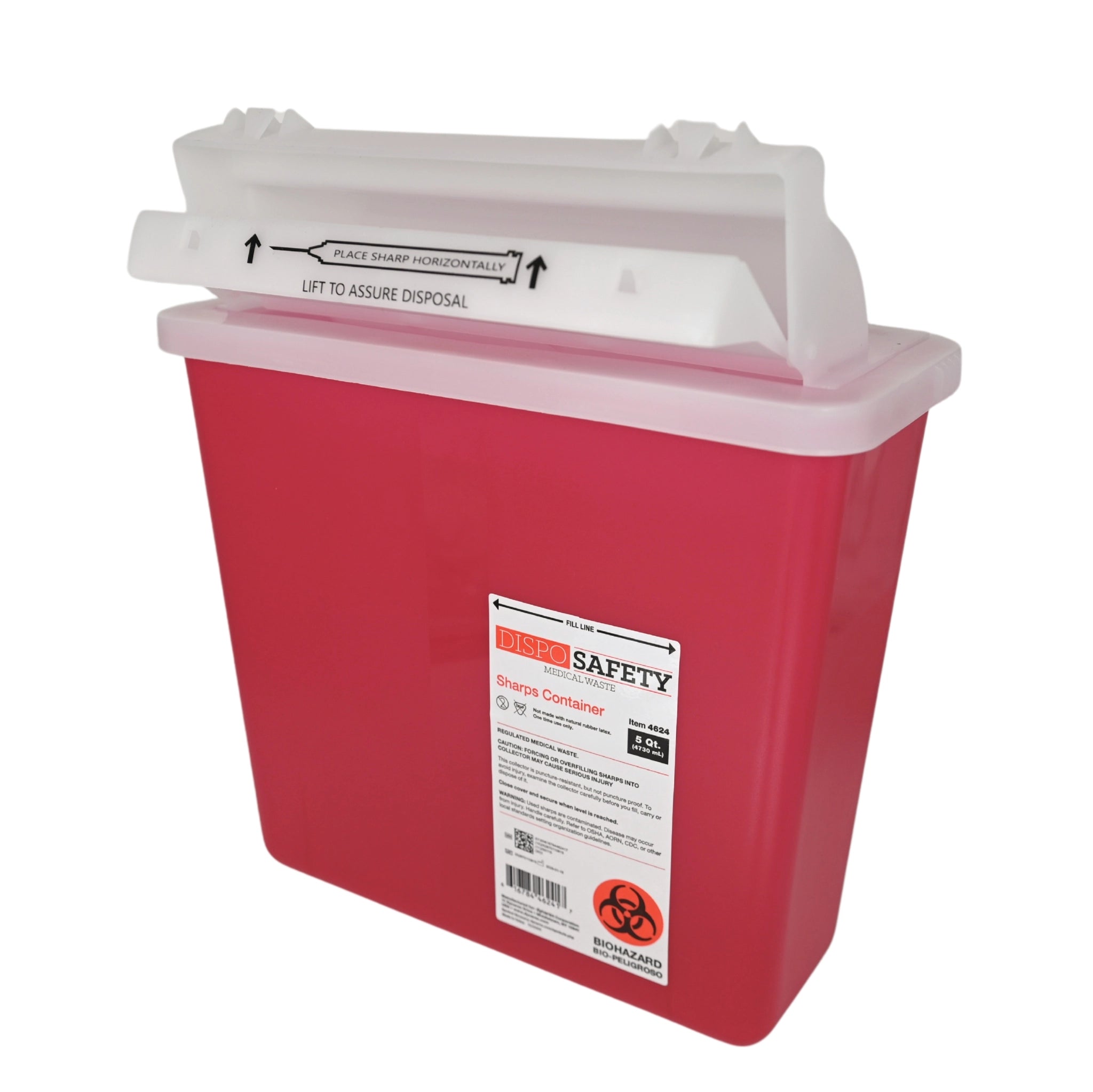 Sharps Container, 5 Quart Dynarex