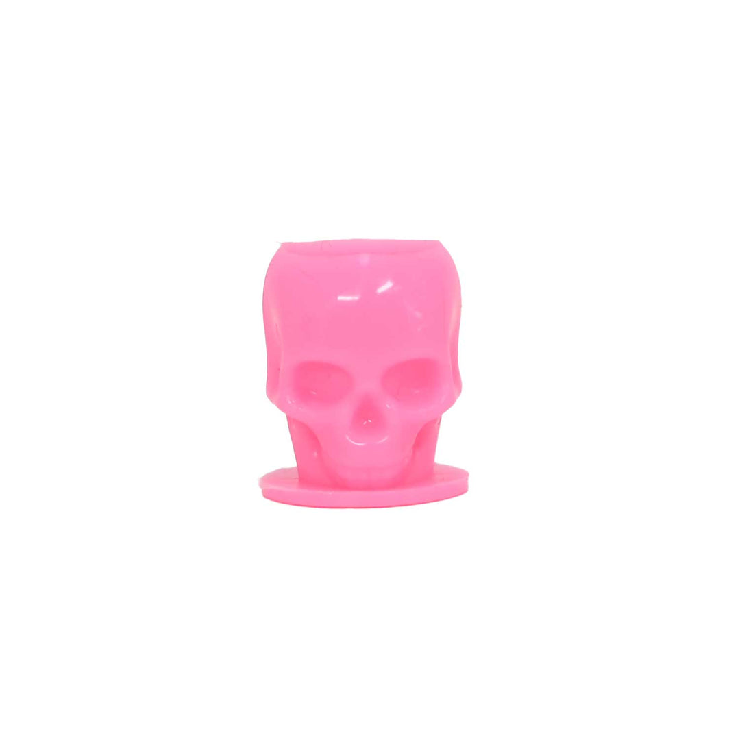 Skull Plastic Ink Cups Pink, Size #17 (Large), 200 Count