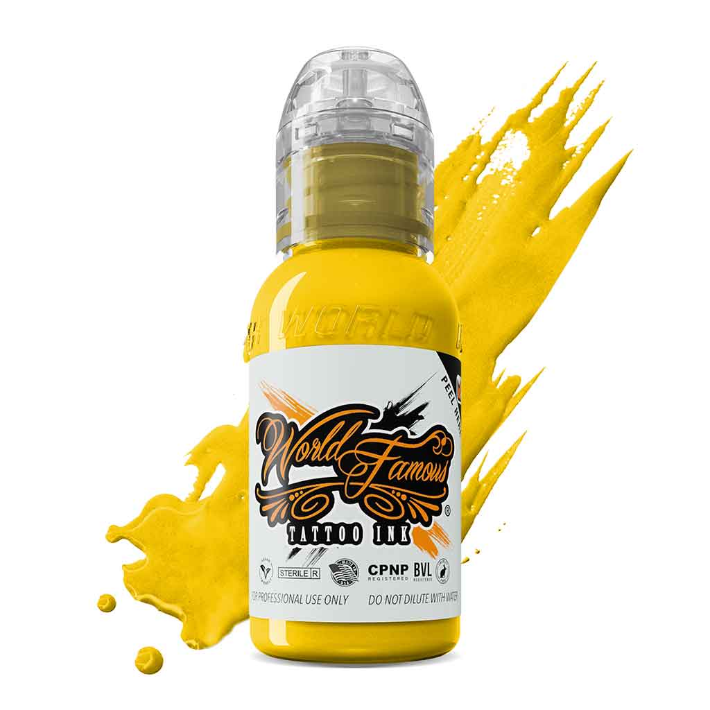 Canary Yellow, World Famous Tattoo Ink 1 oz