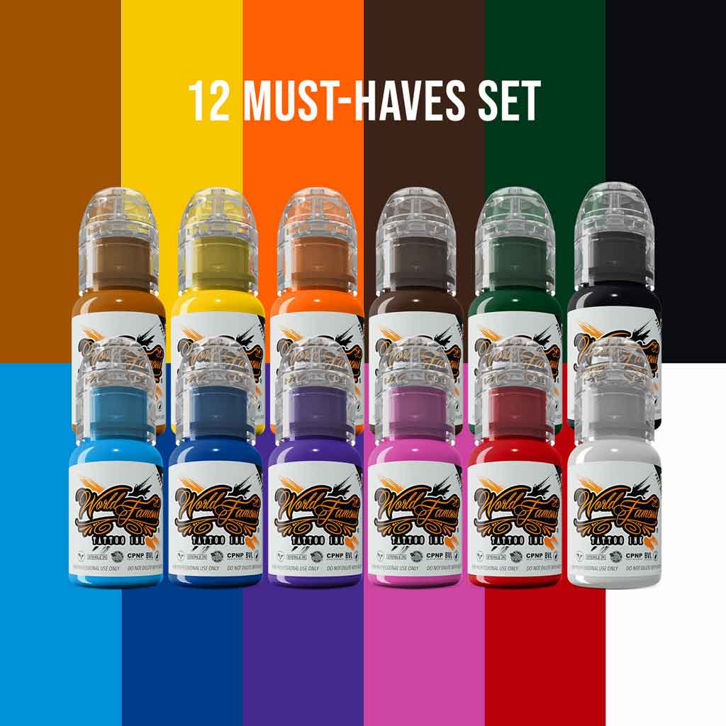 12 Must-Haves Set, World Famous Tattoo Ink