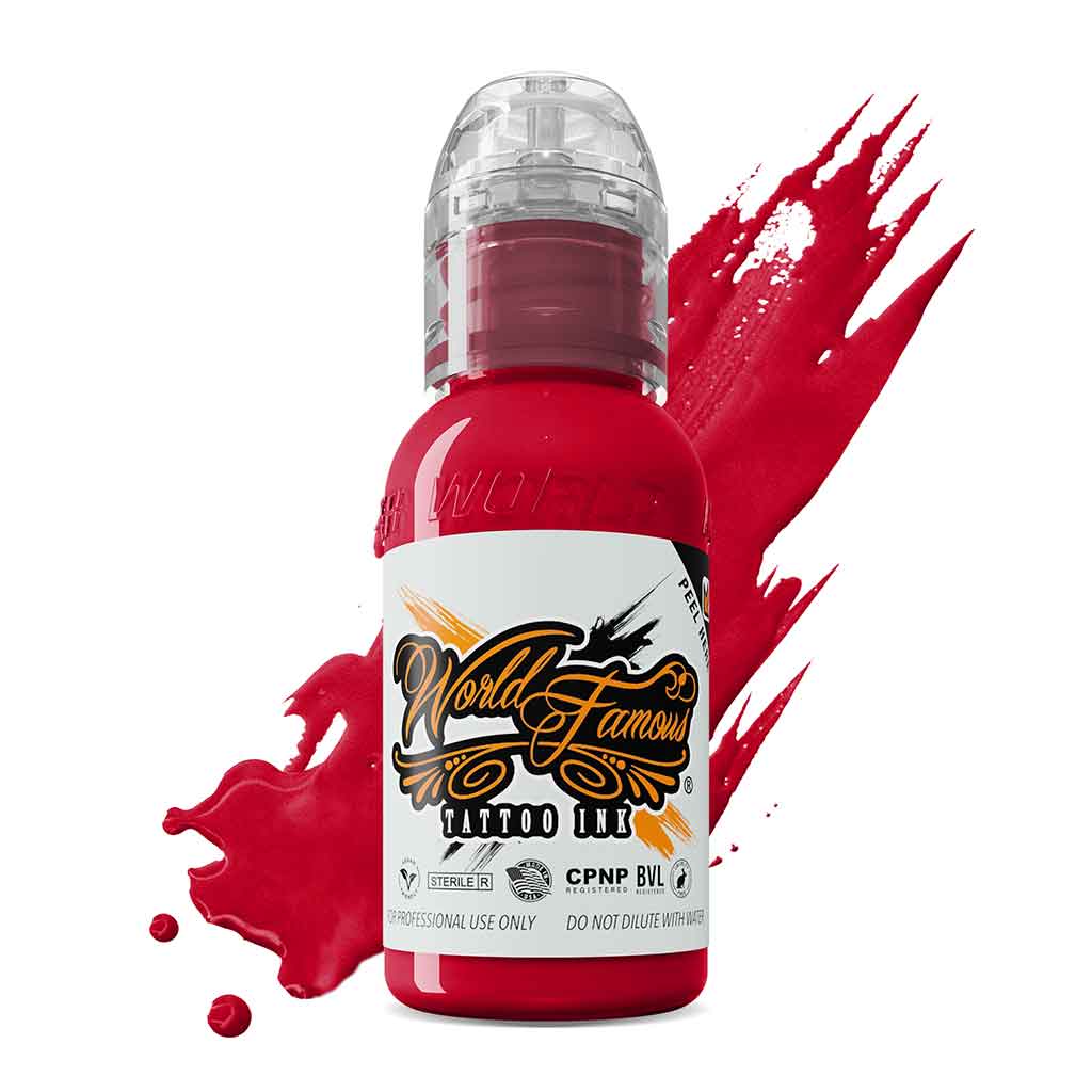 United Ink Red, World Famous Tattoo Ink 1 oz