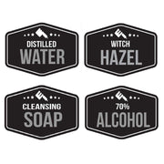 Wash Bottle Label Sticker Pack 12 pcs