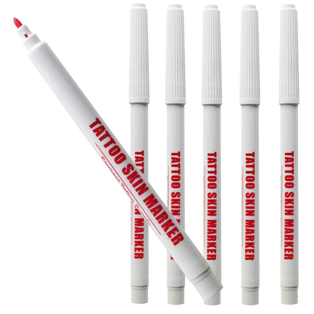 Tattoo Skin Markers Bold Tip, Red