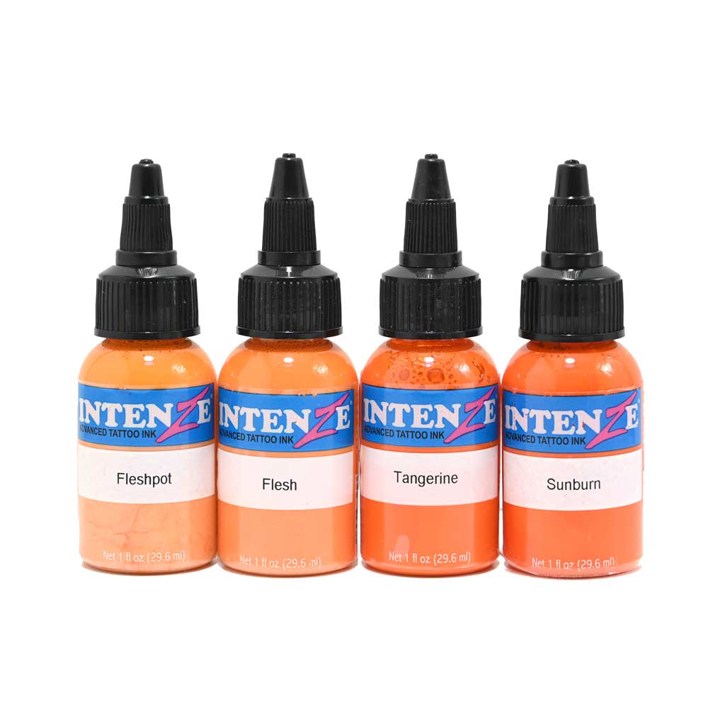 Intenze Ink, All Orange 1oz Ink Set - 4 bottles