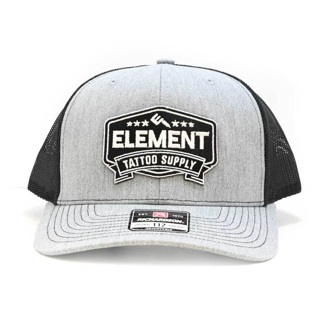 Element Trucker Hat - Light Gray W/ Black Logo