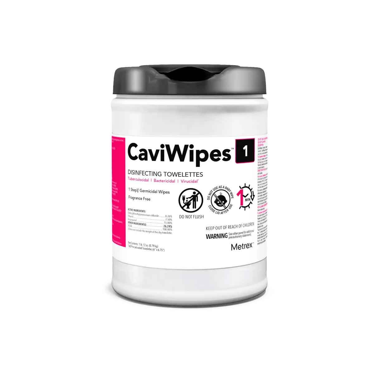 Cavicide 1 Minute Kill Surface Disinfectant 160 wipe Canister