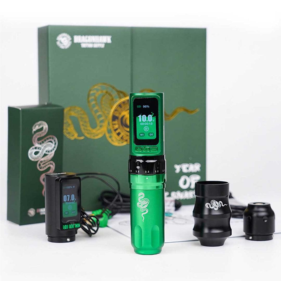 Dragonhawk Fold Pro Year of Snake Edition Tattoo Machine Pen Wireless