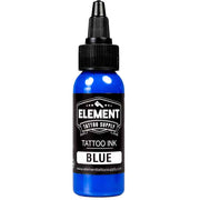 element tattoo supply blue tattoo ink, blue tattoo ink 1 oz bottle, professional tattoo ink for color packing and blending, tattoo ink bottle product photo
