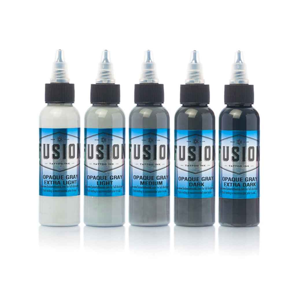 Fusion Ink Opaque Grey Set 5 pack