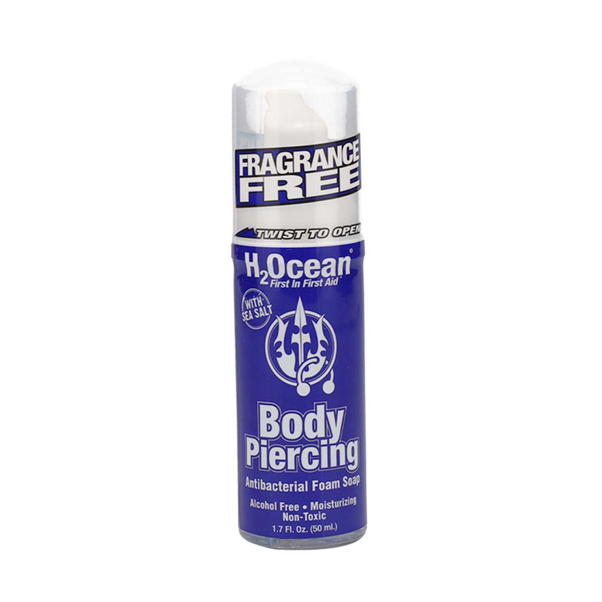 H2Ocean Body Piercing Antibacterial Foam Soap 1.7oz - Element Tattoo Supply