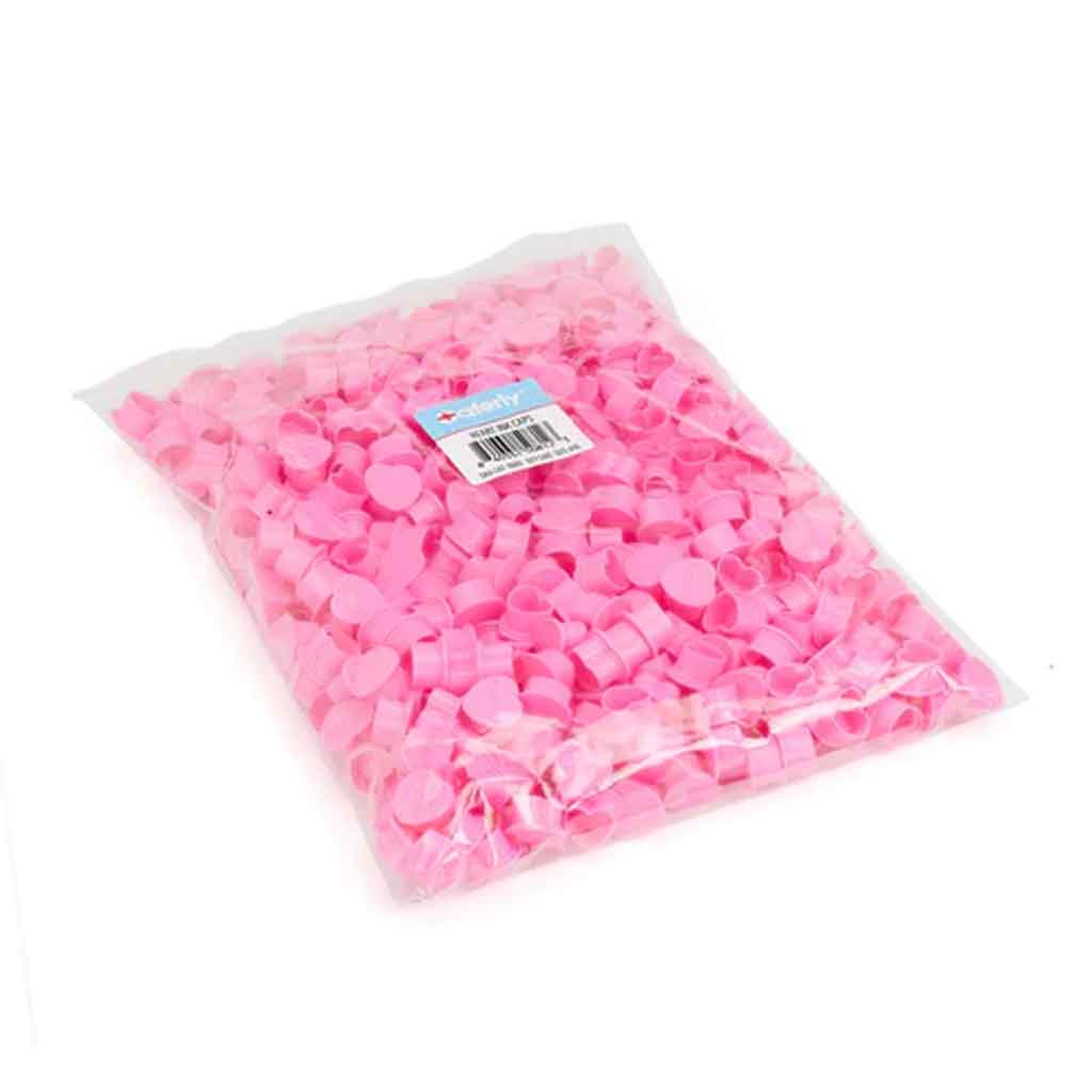 Heart Ink Caps, Pink - 500 Count - Saferly