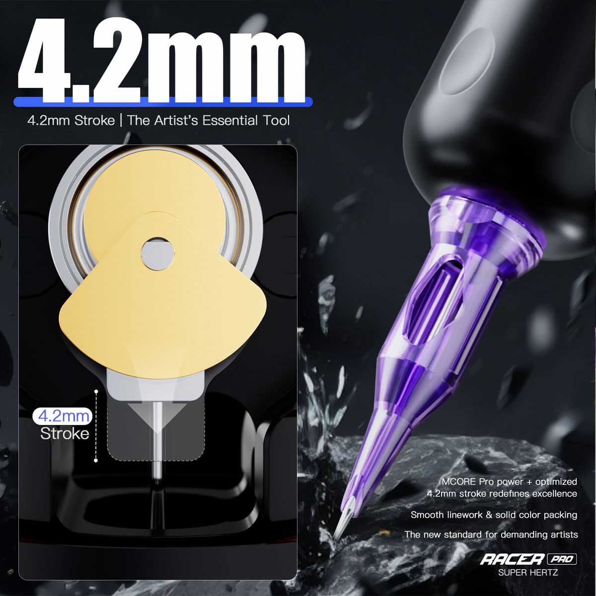 その他 Mast Pro Ride Tattoo machine Wireless Tattoo Pen Machine Burshless Motor with 4.0MM Stroke