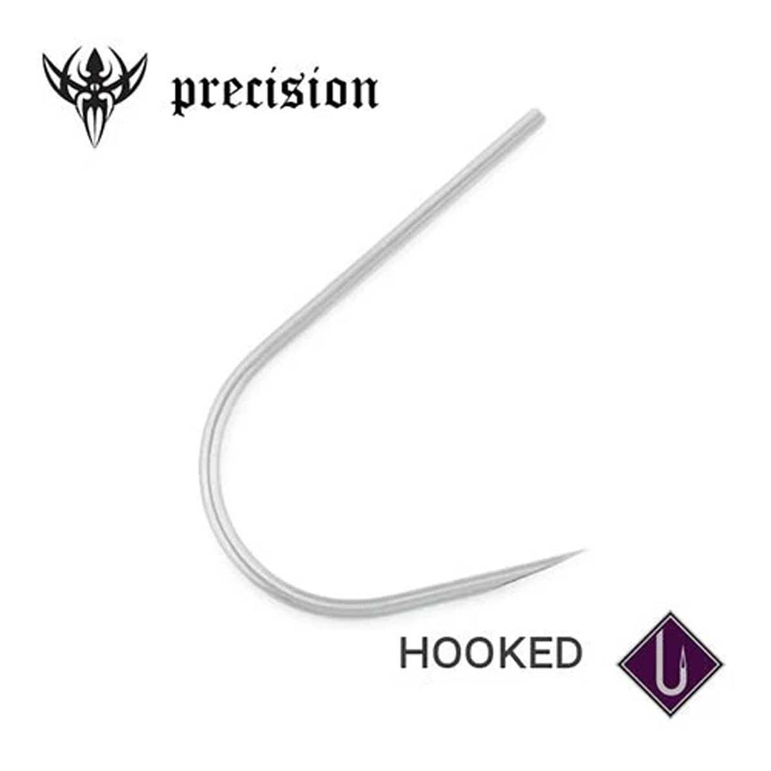 Piercing Needles Sterilized Hooked - Box of 100 Precision