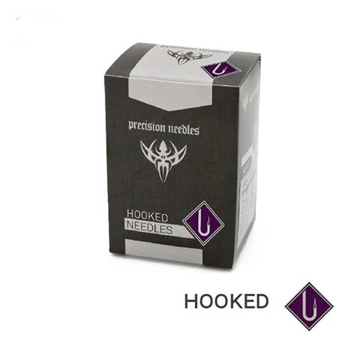Piercing Needles Sterilized Hooked - Box of 100 Precision