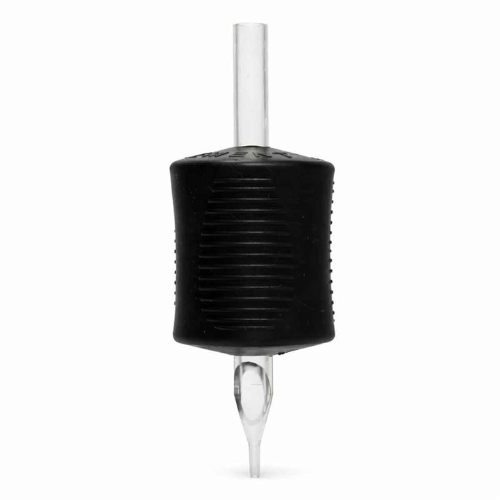 Disposable tattoo grip on a white background