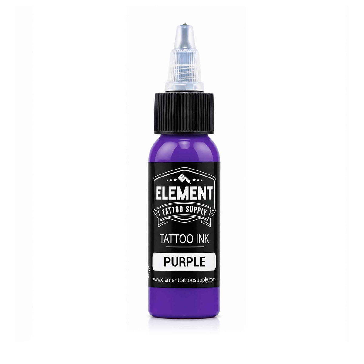 Element Tattoo Supply Tattoo in color purple front view with a twist top cat