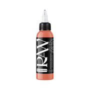 Bottle of RAW Roseberry tattoo ink on a light gray background