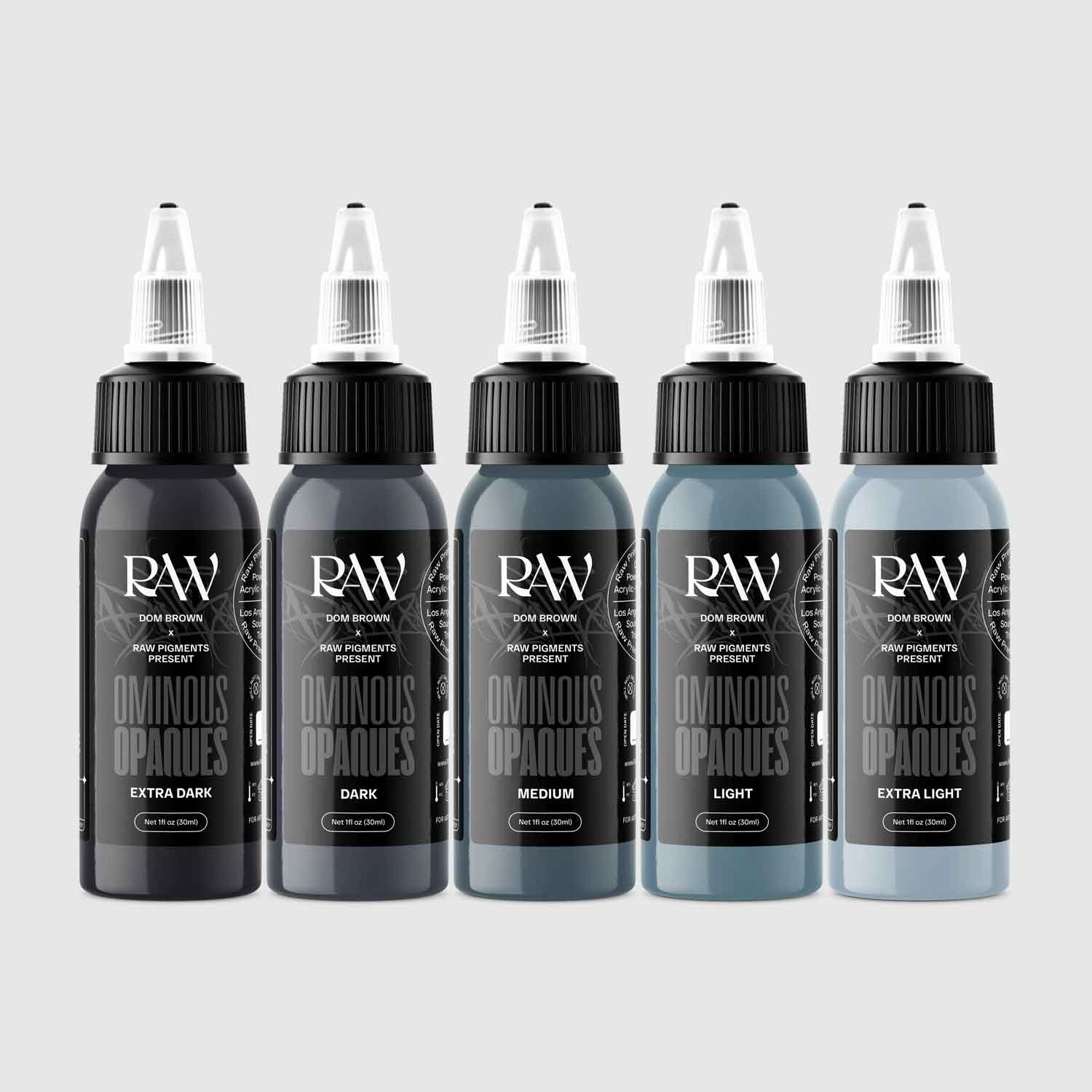 Ominous Opaques "Dom Brown" 1oz Tattoo Ink Set | Raw Pigment