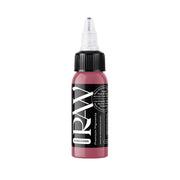 Bottle of RAW tattoo ink with a black cap on a light gray background