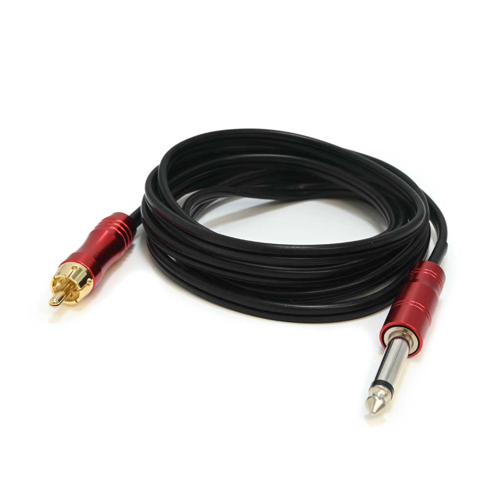 Tattoo RCA Cord, Straight 6 Ft Red