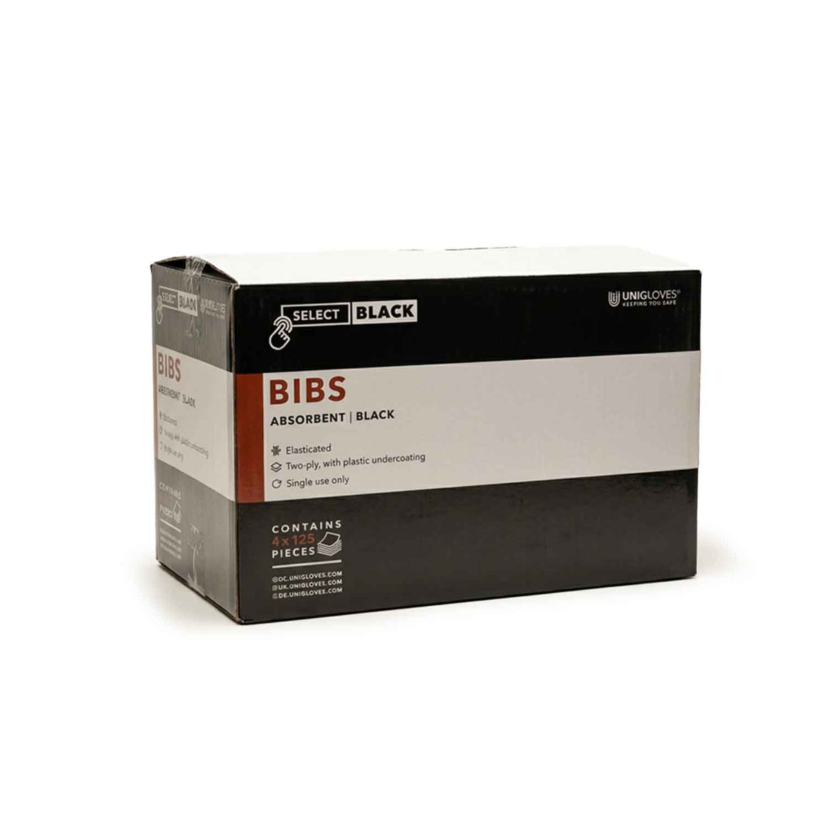 SelectBlack Dental Bibs, Black
