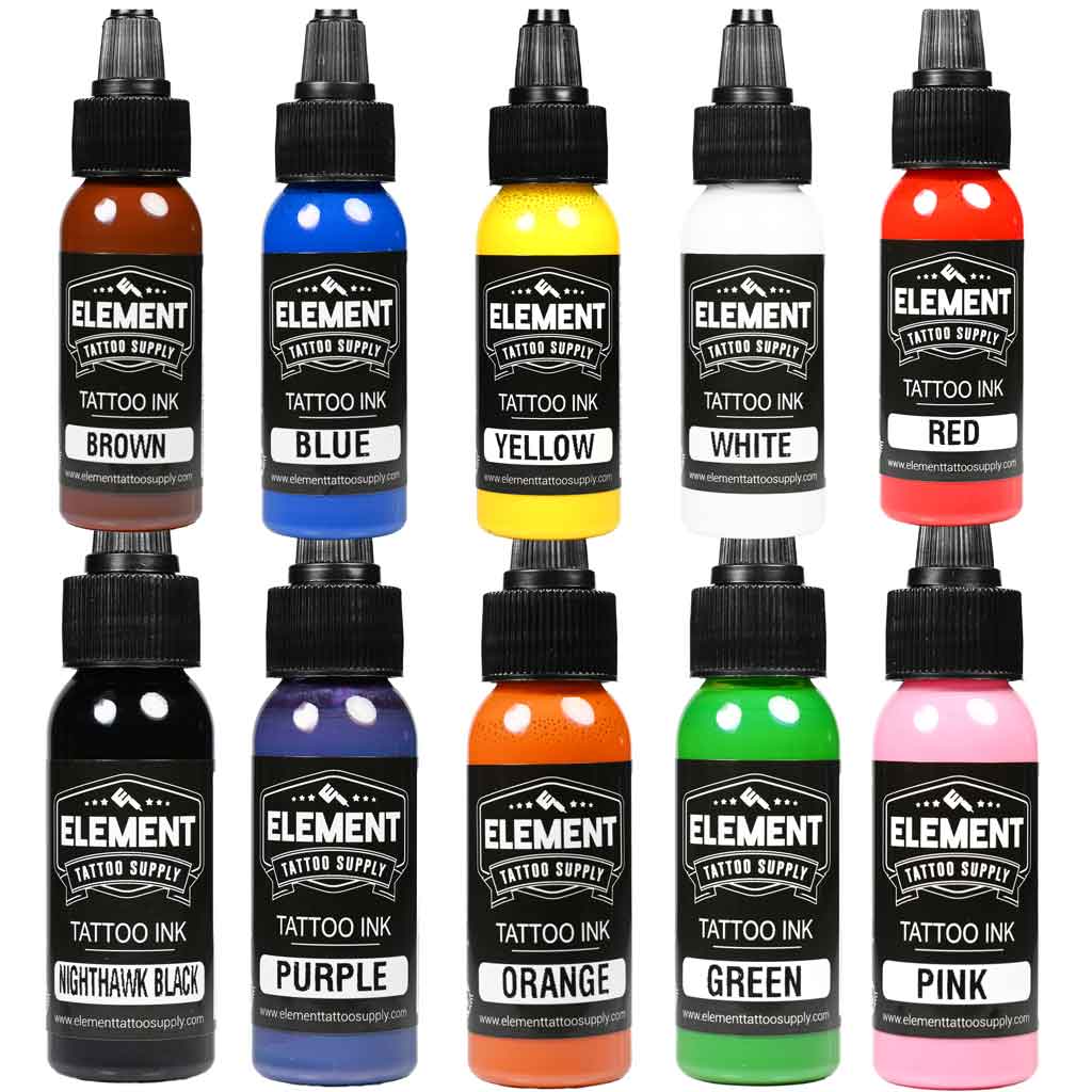 Element Ink Tattoo Ink Set 10 Colors – Element Tattoo Supply