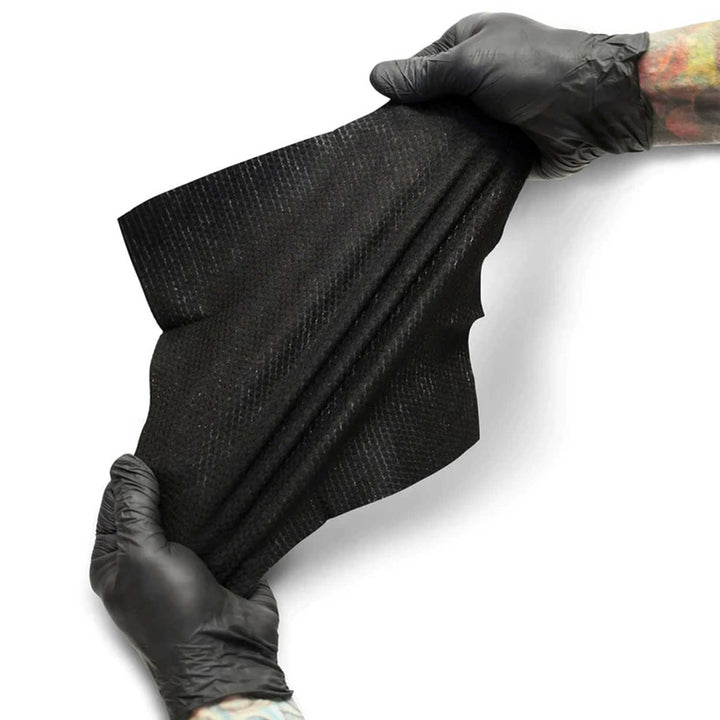Wipe Outz Premium X-Large Black Tattoo Towels, 10 Sheets Per Pack