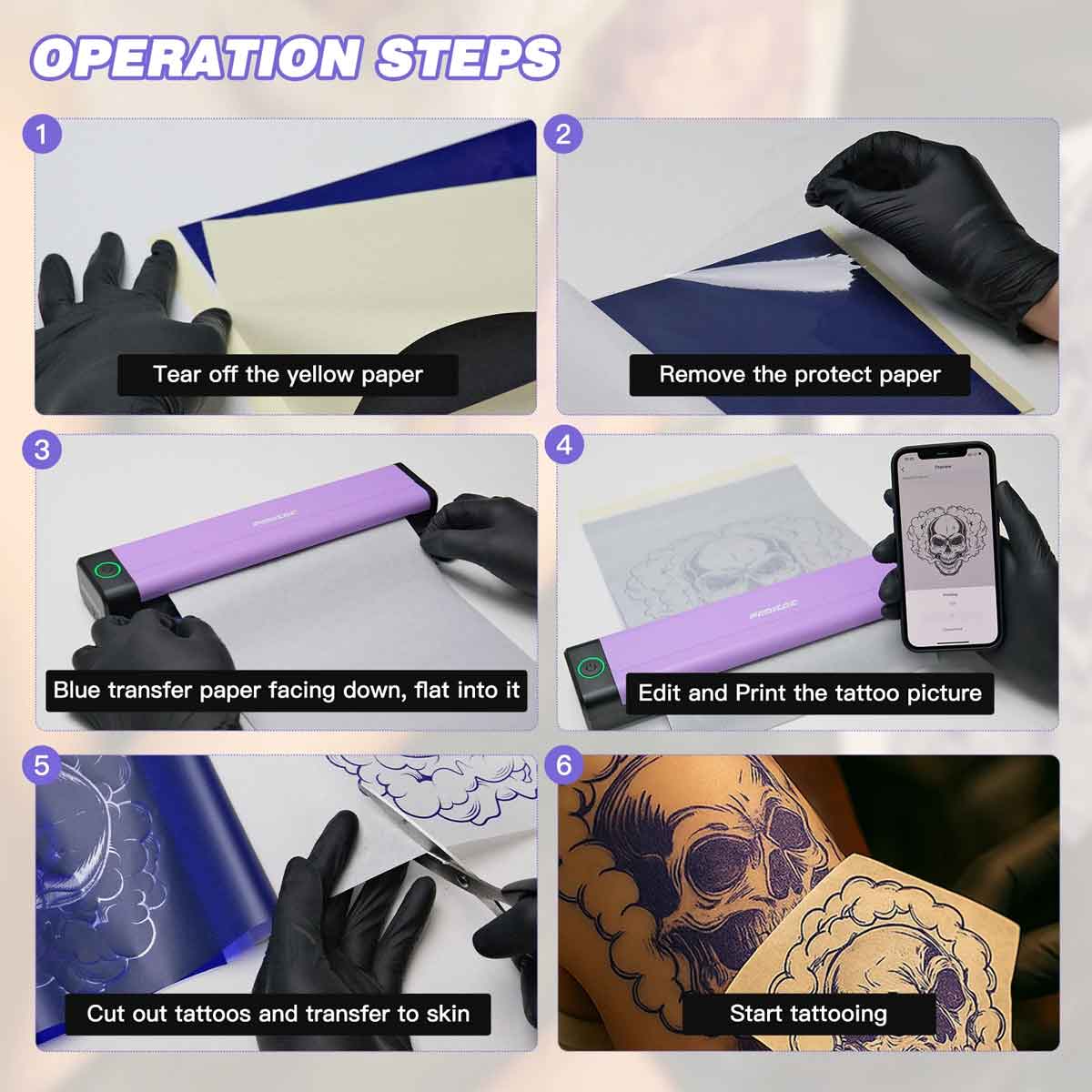 Padieoe Bluetooth Tattoo Stencil Printer – A4 Size